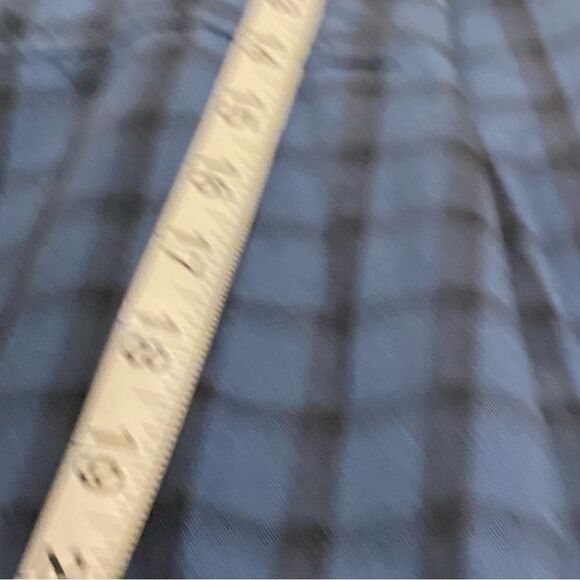 Carhartt Long sleeve button down plaid cotton shirt blue mens Large tall LT - Picture 8 of 12